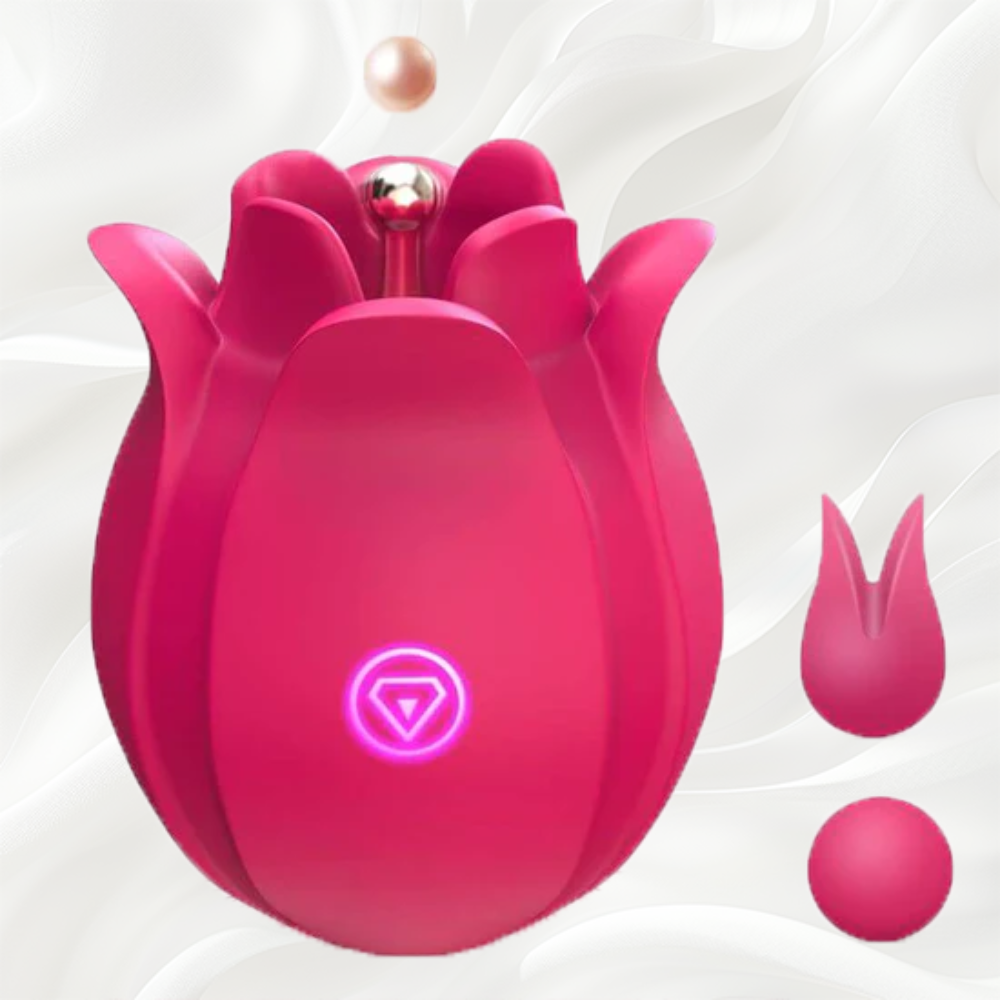 High-Frequency Powerful Rose Sex Toy, Vibrating Rose Adult Toy for Clitoris Nipple Pleasure