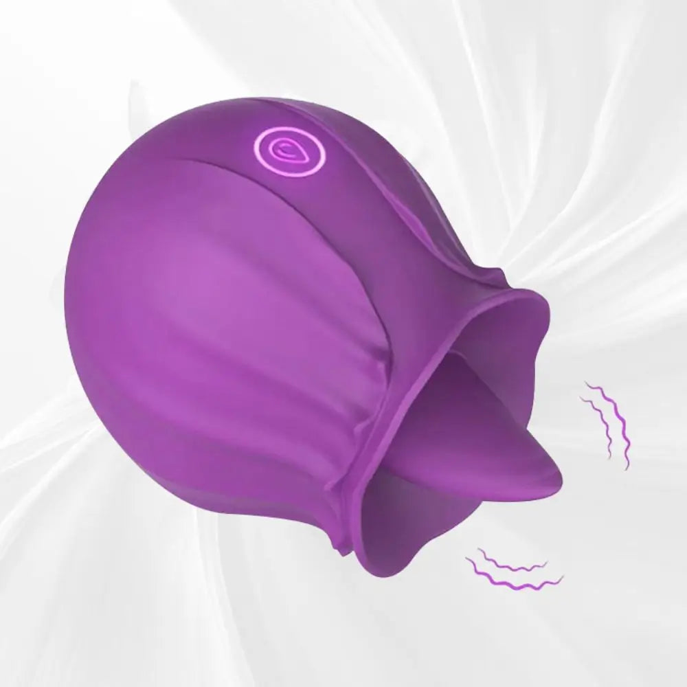 Tongue Licking Rose Vibrator, Rose Sex Stimulator for Women Pleasure
