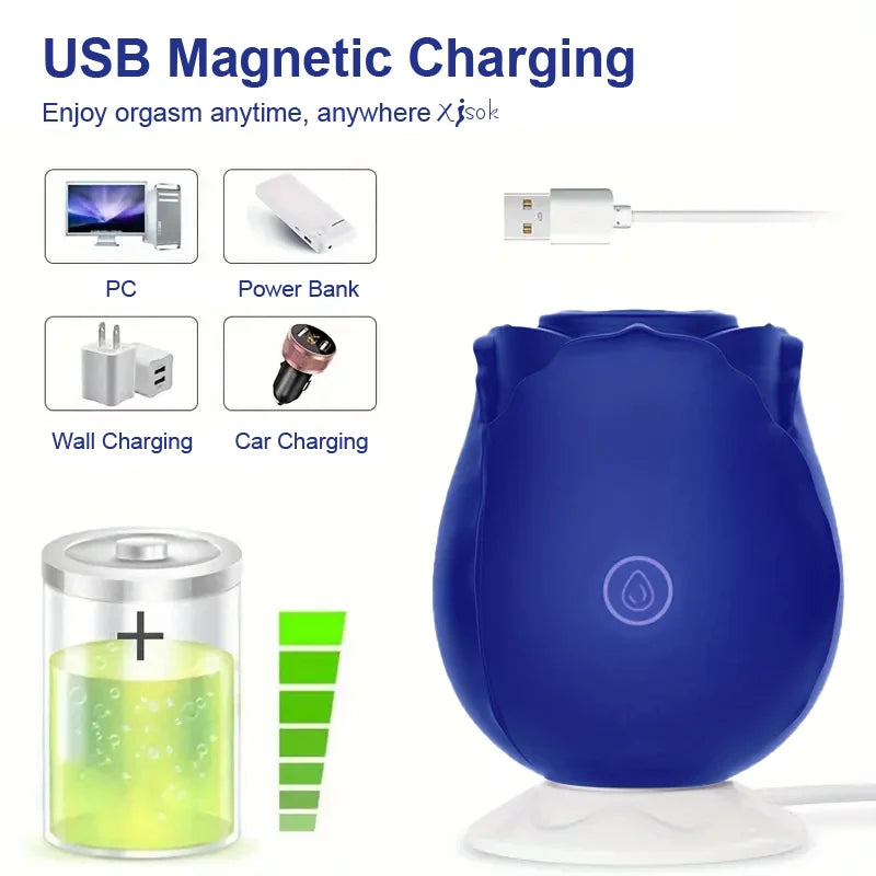 Blue rose toy-Sucking Vibrator Adult Sex Toys, Women Sex Toy Clitoral Vibrator