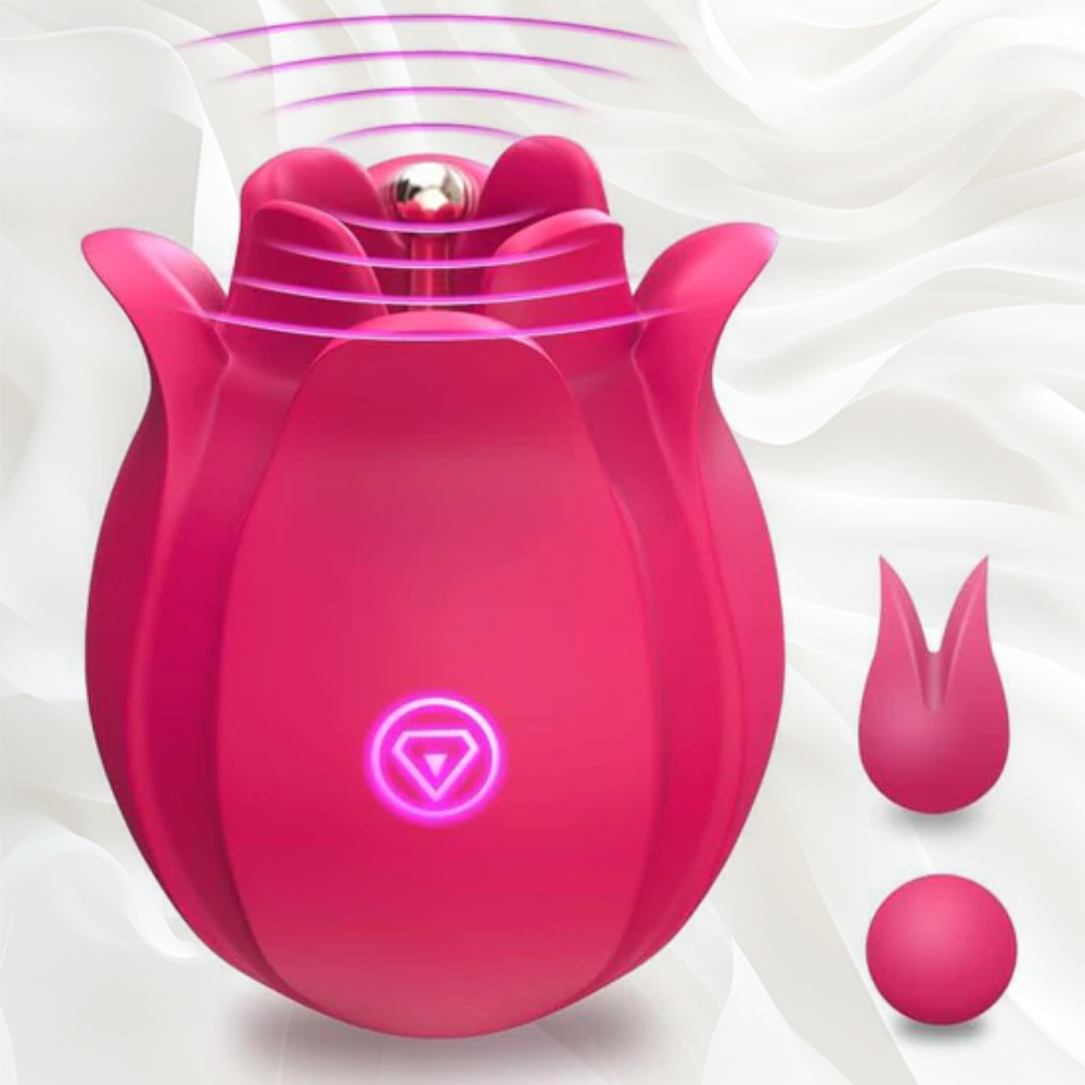 High-Frequency Powerful Rose Sex Toy, Vibrating Rose Adult Toy for Clitoris Nipple Pleasure