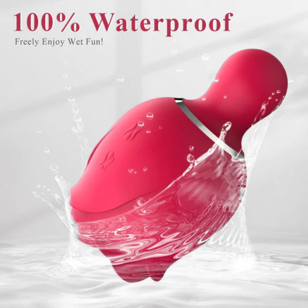 Sucking Vibrating Rose Toy for Women with 9 Intense Vibration, 2 in 1 Adult Rose Sex Toy