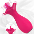 Tongue Licking Rose Vibrator Sex Toy for Women，2 in 1 and 10 Vibration Modes Clitoral Nipple Vibrators