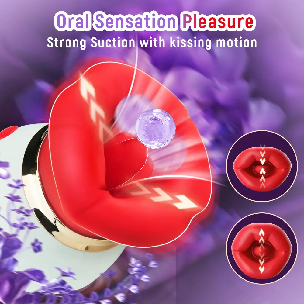 The 2025 Newest Rose Toy - 3 Sucking and 10 Tongue Licking Vibrating Modes