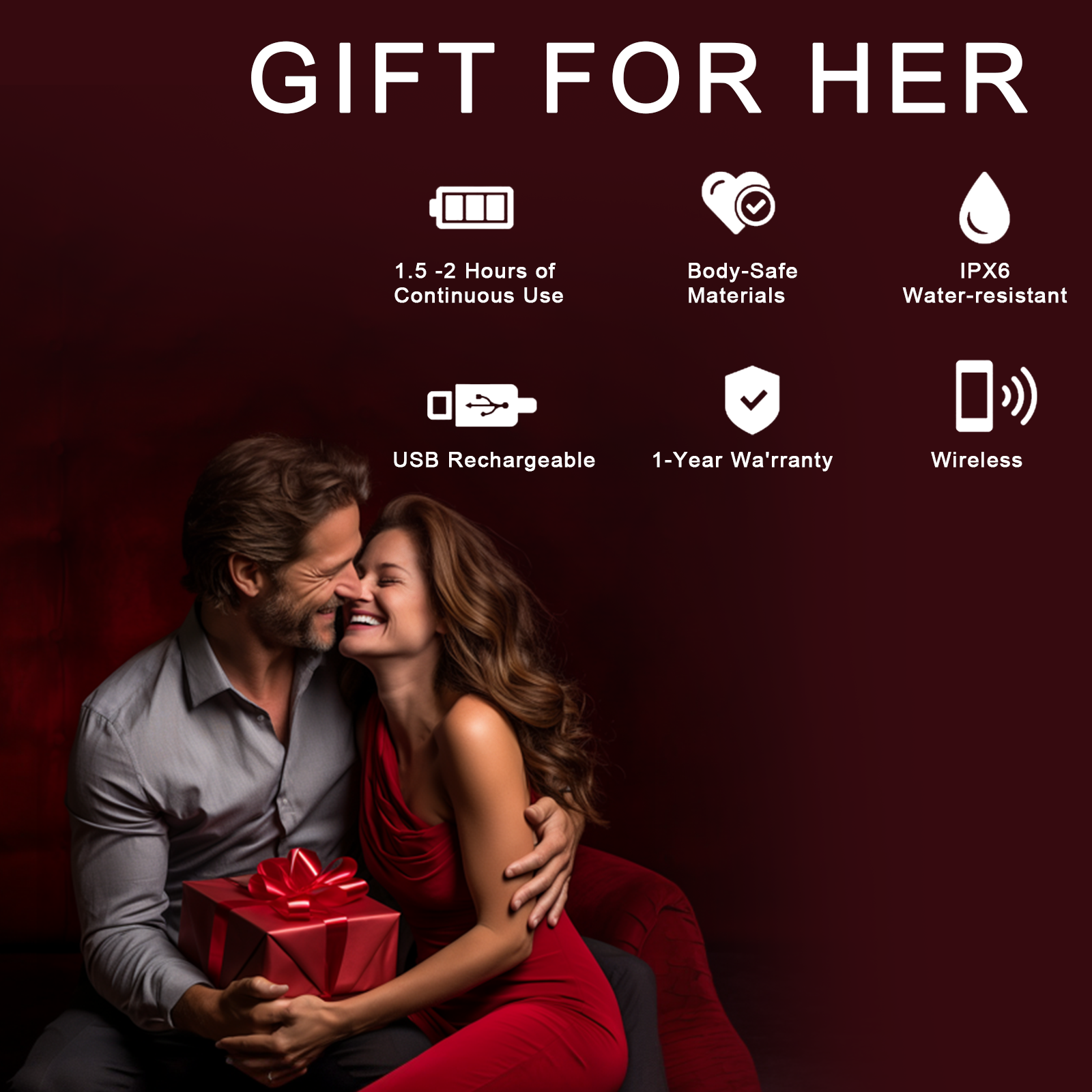 Vibrating Rose Nipple Clamp Toys, 3 in 1 Adjustable Rose Necklace Mouth Gag & Nipple Clitoral Adult Toys with 10 Stimulations