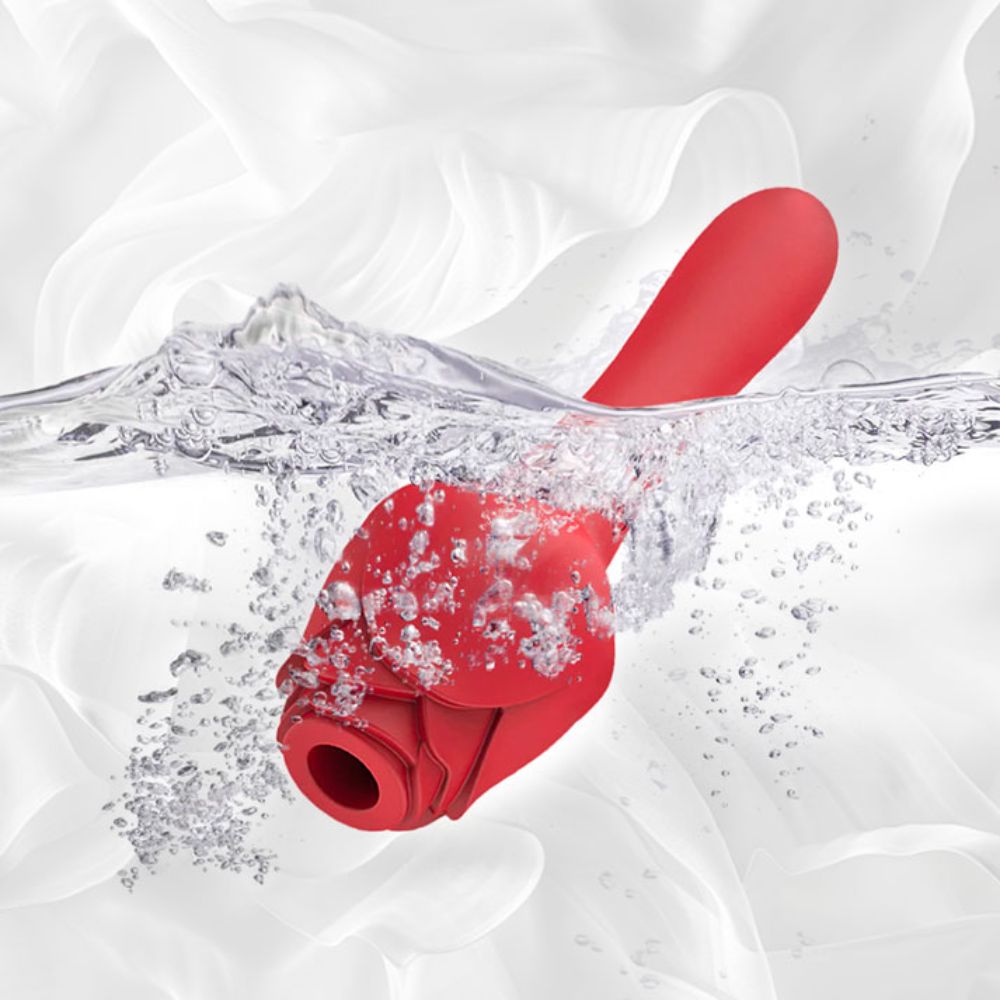 2-in-1 Rose Vibrator, Oral Sex Sucking Rose with G-Spot Dildo Vibrating  Wand with 5 Sucking Patterns & 10 Strong Vibration