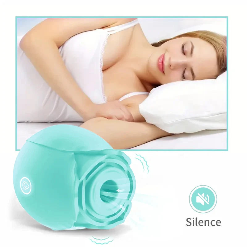 Green rose toy-Clitoral Sucking Vibrator Sucking 10 Modes for Nipple, Clitoral and Anal Stimulation USB Rechargeable