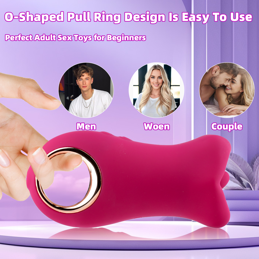Tongue Rose Sex Stimulator for Women with 10 Rotating Licking and 10 Vibrating Modes