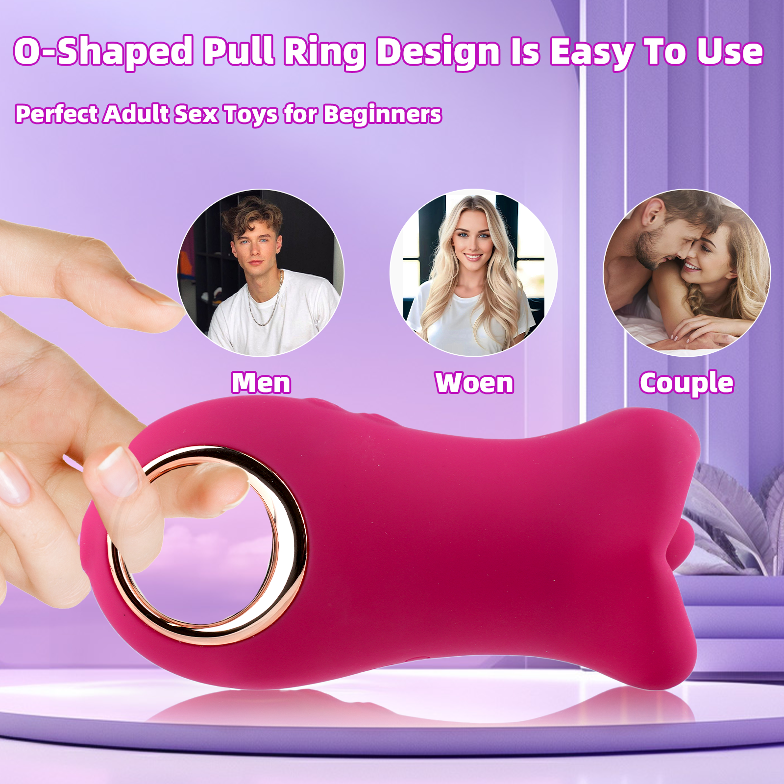 Tongue Rose Sex Stimulator for Women with 10 Rotating Licking and 10 Vibrating Modes