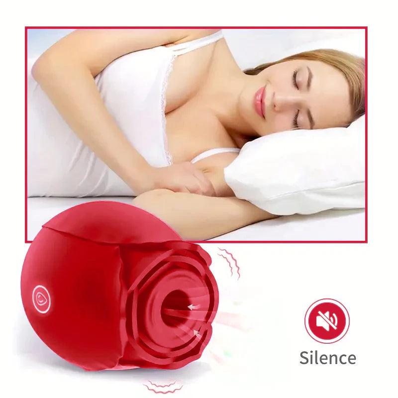 Red rose toy- Adult Toys With 10 Sucking & Vibrating Modes For Women Clitoral Nipple
