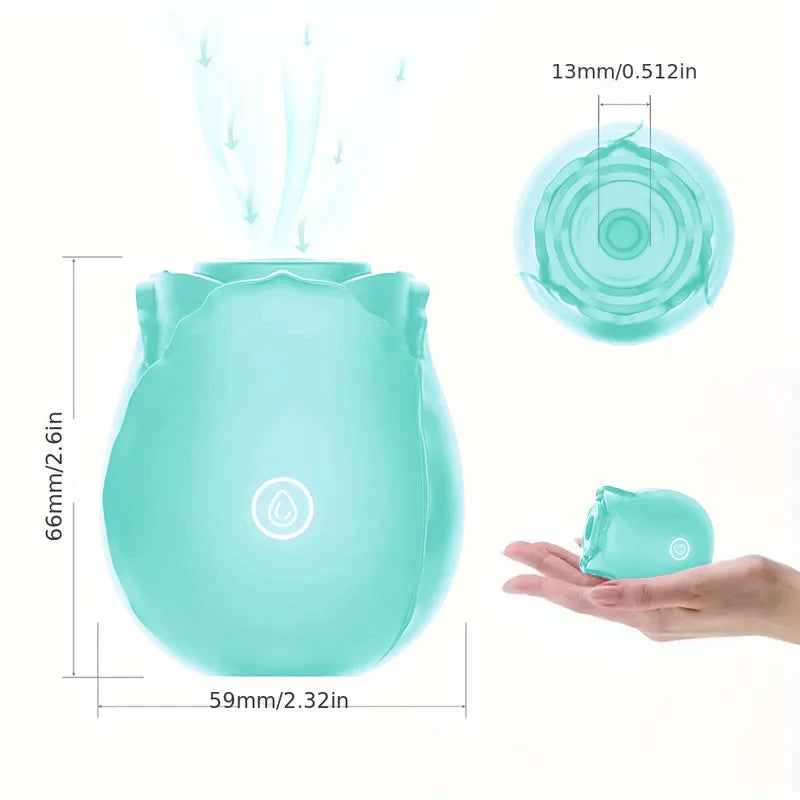 Green rose toy-Clitoral Sucking Vibrator Sucking 10 Modes for Nipple, Clitoral and Anal Stimulation USB Rechargeable