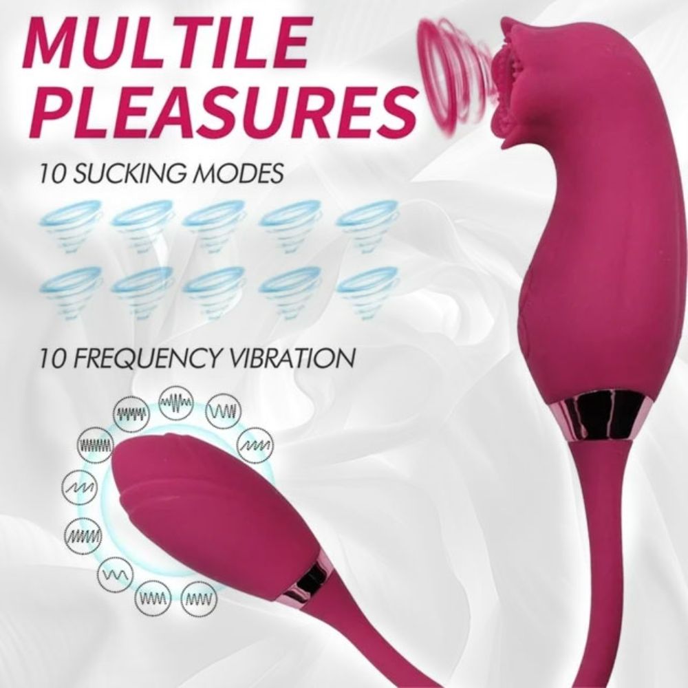 Rose Sex Stimulator for Women with 10 Suction & Vibration, Women Adult Sex Toys G Spot Vibrator