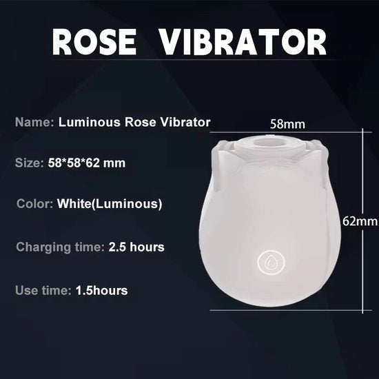 Glow In The Dark Rose Toy- Six colors, 10 Suck modes