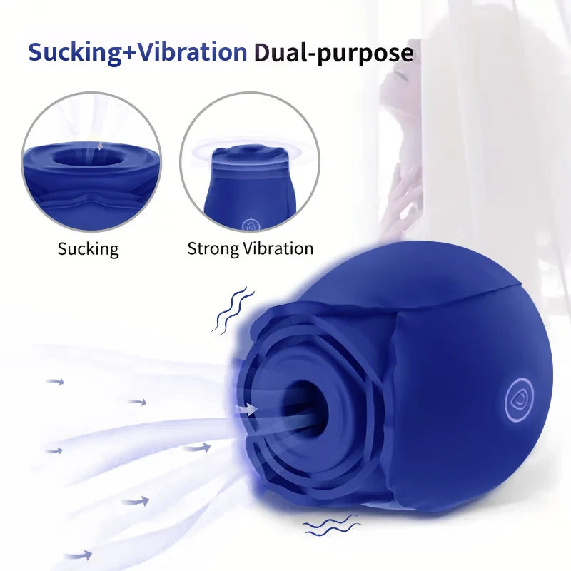 Blue rose toy-Sucking Vibrator Adult Sex Toys, Women Sex Toy Clitoral Vibrator