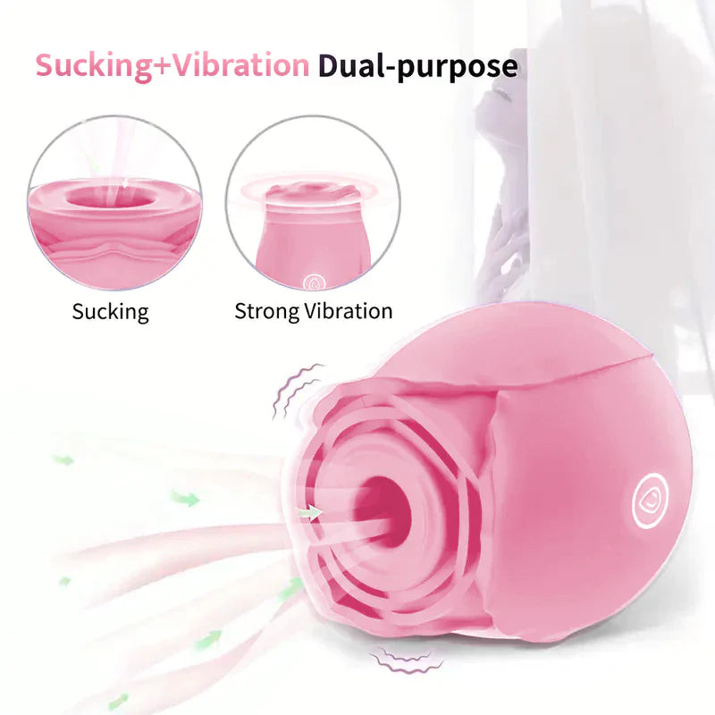 Pink Rose toy-Powerful Sucking Toy for Women Nipple Clit Adults Masturbation Sex Toys