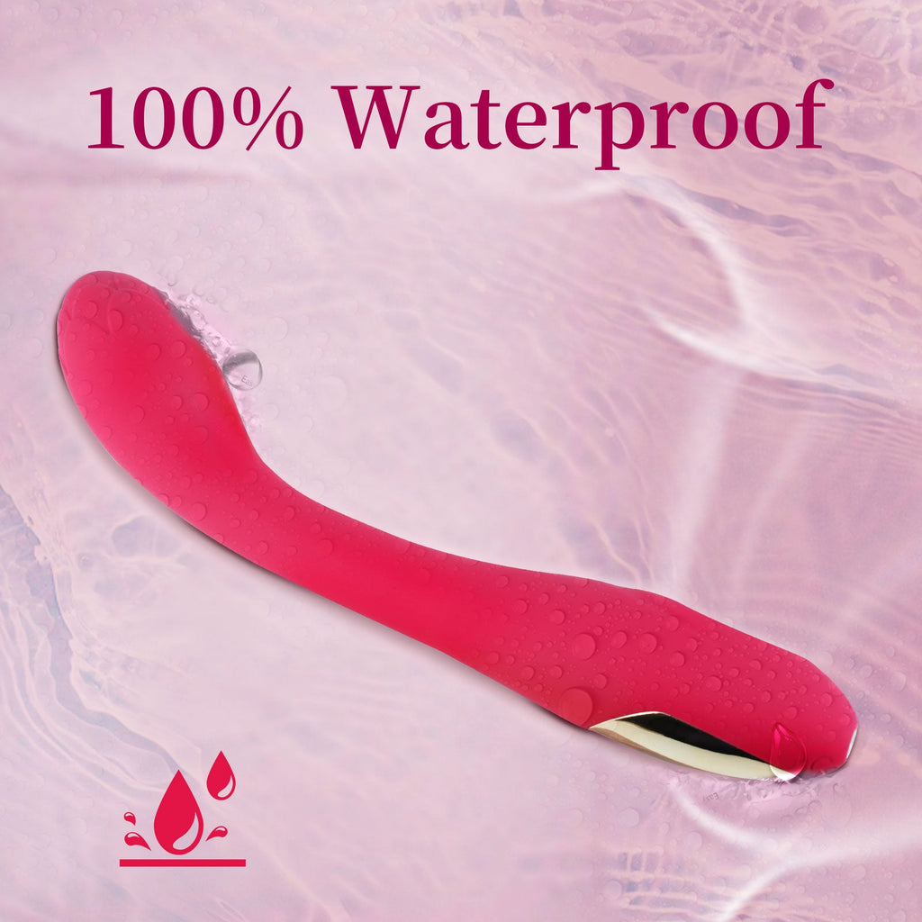 G Spot Rose Vibrator,  Beginners Small Slim Vibrator Wand Rose Sex Toy for Women, Clitoral Stimulator with 10 Vibration Modes