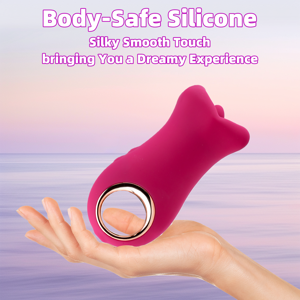 Tongue Rose Sex Stimulator for Women with 10 Rotating Licking and 10 Vibrating Modes