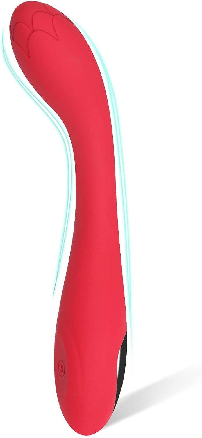 G Spot Rose Vibrator,  Beginners Small Slim Vibrator Wand Rose Sex Toy for Women, Clitoral Stimulator with 10 Vibration Modes