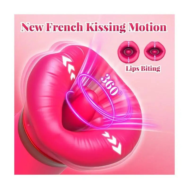 Sucking & Licking Sex Toys for Women Rose Vibrators Mouth Sucking Stimulation with 10 Tongue