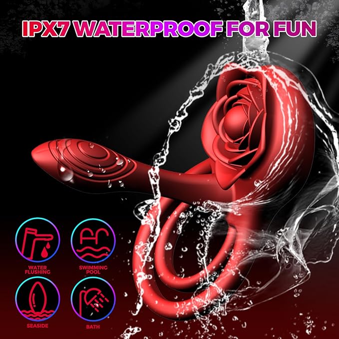 Red Penis Vibrator Cock Ring for Couples Vibrating Erection Sex Adult Toys Adjustable Cockring Clit Stimulator G-spot Vibrator with 10 Modes Male Pleasure