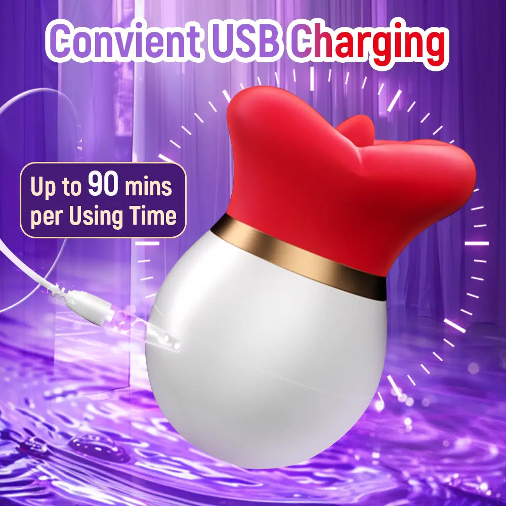 The 2025 Newest Rose Toy - 3 Sucking and 10 Tongue Licking Vibrating Modes