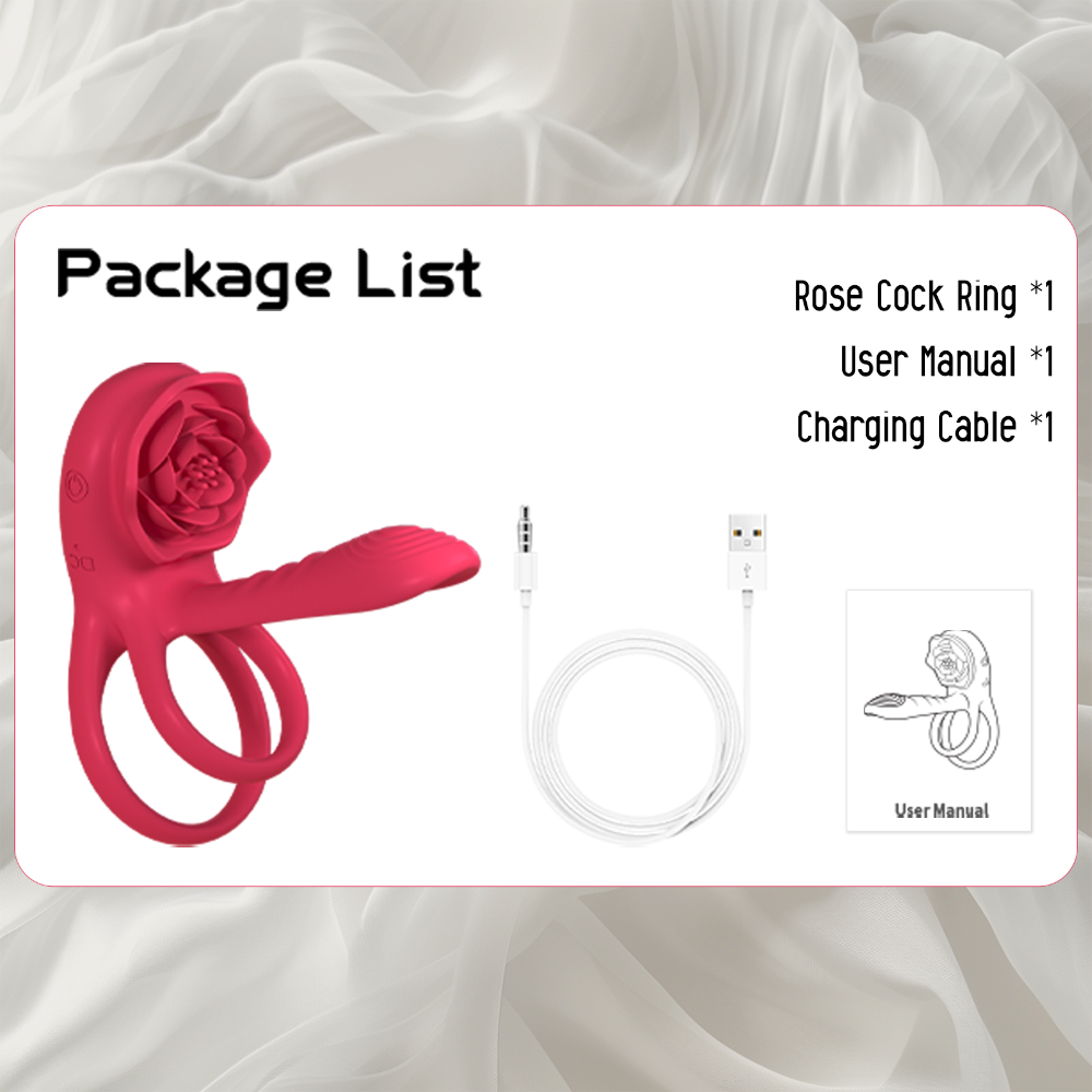 Red Penis Vibrator Cock Ring for Couples Vibrating Erection Sex Adult Toys Adjustable Cockring Clit Stimulator G-spot Vibrator with 10 Modes Male Pleasure