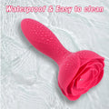 Vibrating Rose Butt Plug for Adults - Inflatable Anal Plug with Automatic Inflation and 10 Vibrating Modes