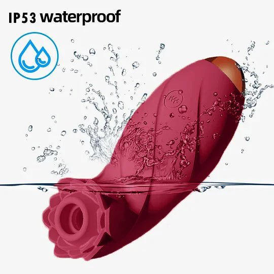 Rose Vibrator Portable Clitoral Sucking,G-Spot Rose Vibrator 10 Modes Spot Stimulation Waterproof