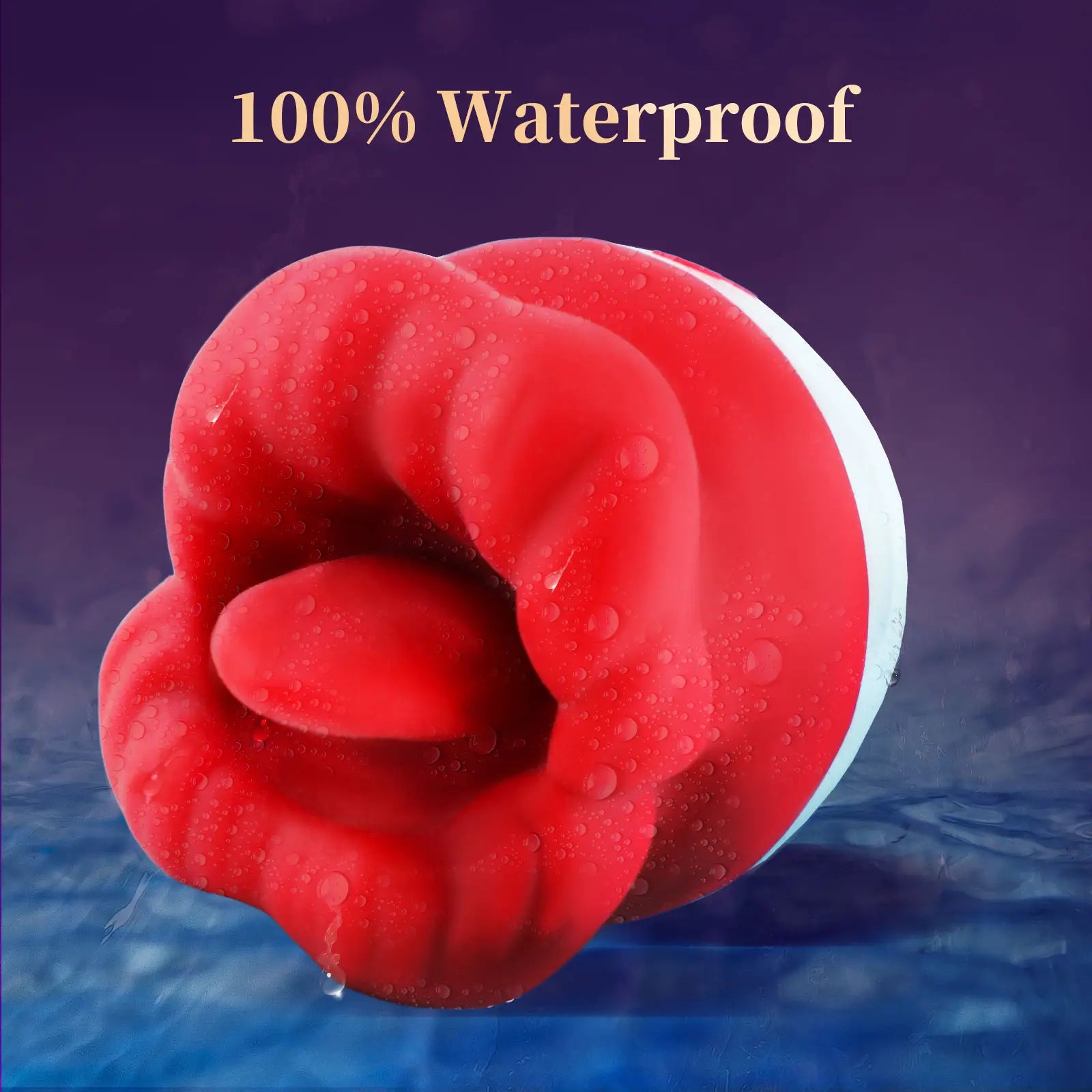 2 in 1 Rose Sex Toy with 10 Licking & Vibrating Modes, Mouth-shaped Clitoral Nipple Vibrators for Women Pleasure