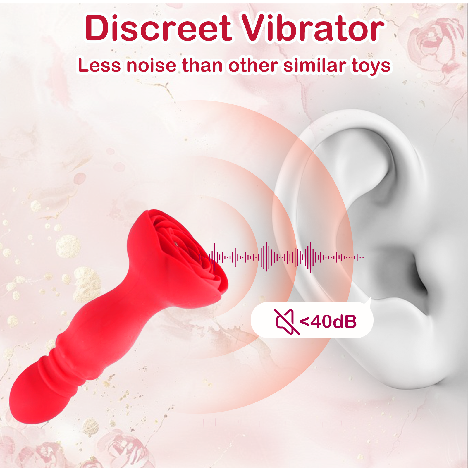 Thrusting Vibrating Anal Plug Vibrator Prostate Massager, Remote Control Rose Adult Sex Toys with 10 Vibrating & 6 Thrusting Modes