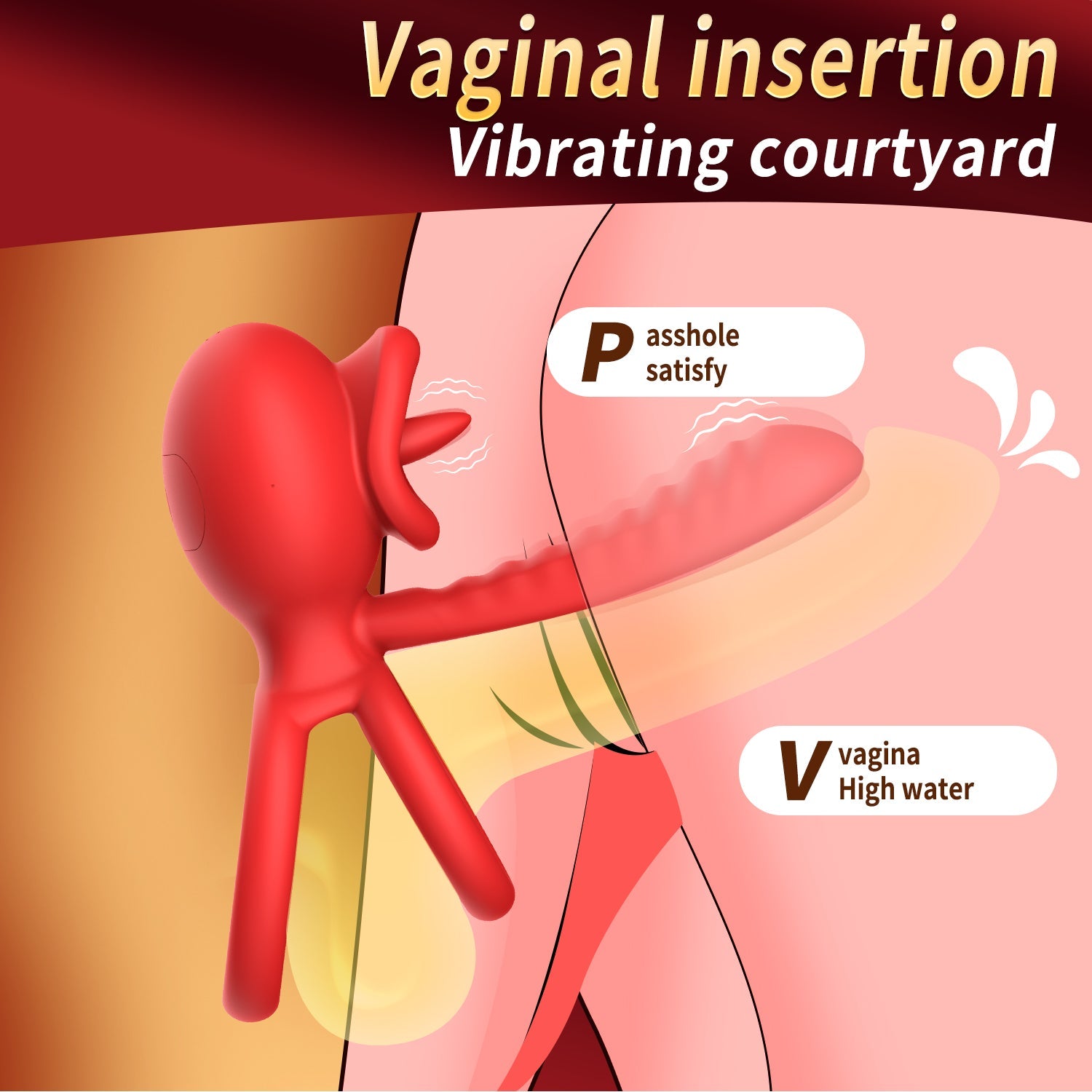 Cock Ring Penis Ring Vibrator Two Point Earthquake 9 vibrating tongue licking penis Longer Harder Stronger Erection