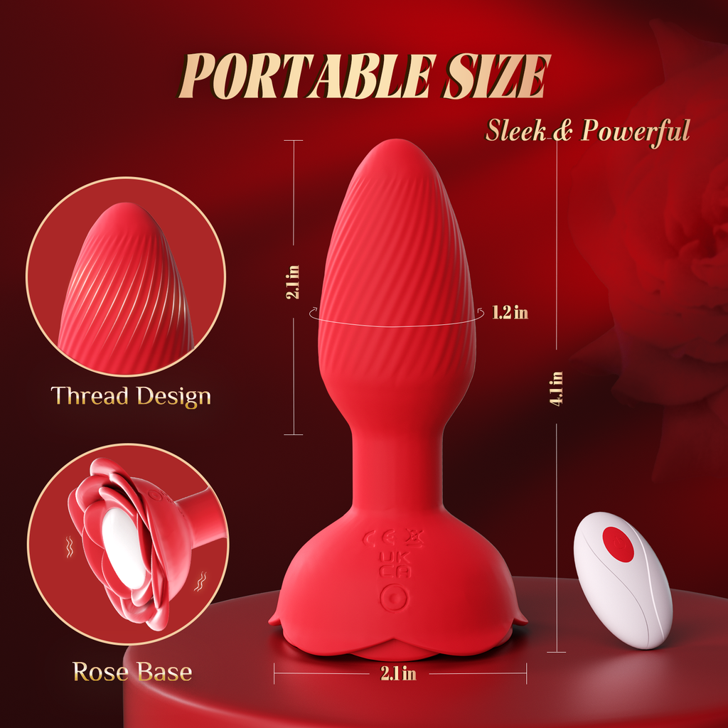 360° Rotation Vibrating Butt Plug Prostate Massager Remote Control Anal Vibrator Anal Plug with LED Anus Sex Toy for Man Gay