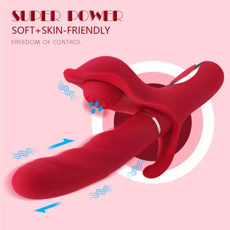 Adult toys Thrusting Dildo G Spot Rabbit Vibrator - 3 in 1 Dildos Clitoral Stimulator Toys with Thrusting Flapping Vibration Modes