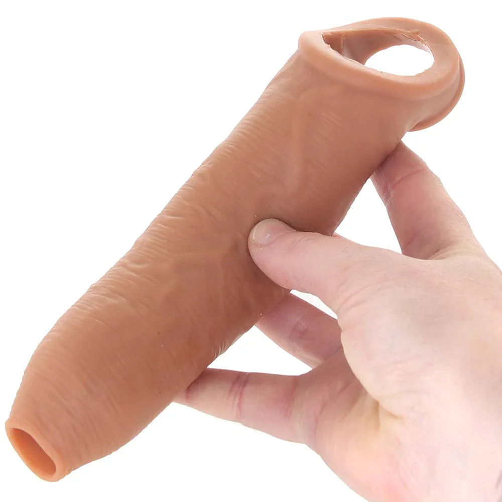 Penis Extender Sleeve Silicone Cock Extension Sheath Girth Length Male Enhancer