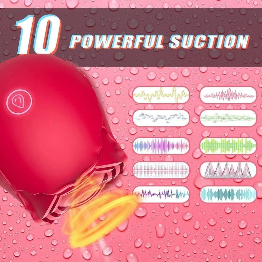 Rose Toys Clitoral Vibrator Nipple Massager 7 Mind-Blowing Tapping Modes Sex Toy