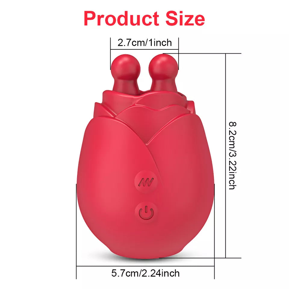 Rose Sucking Thrusting G-spot Vibrator Dildo Clit Massager Sex Toys for Women